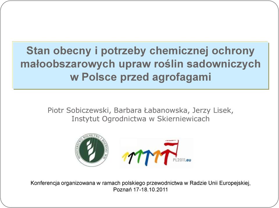 Łabanowska, Jerzy Lisek, Instytut Ogrodnictwa w Skierniewicach Konferencja