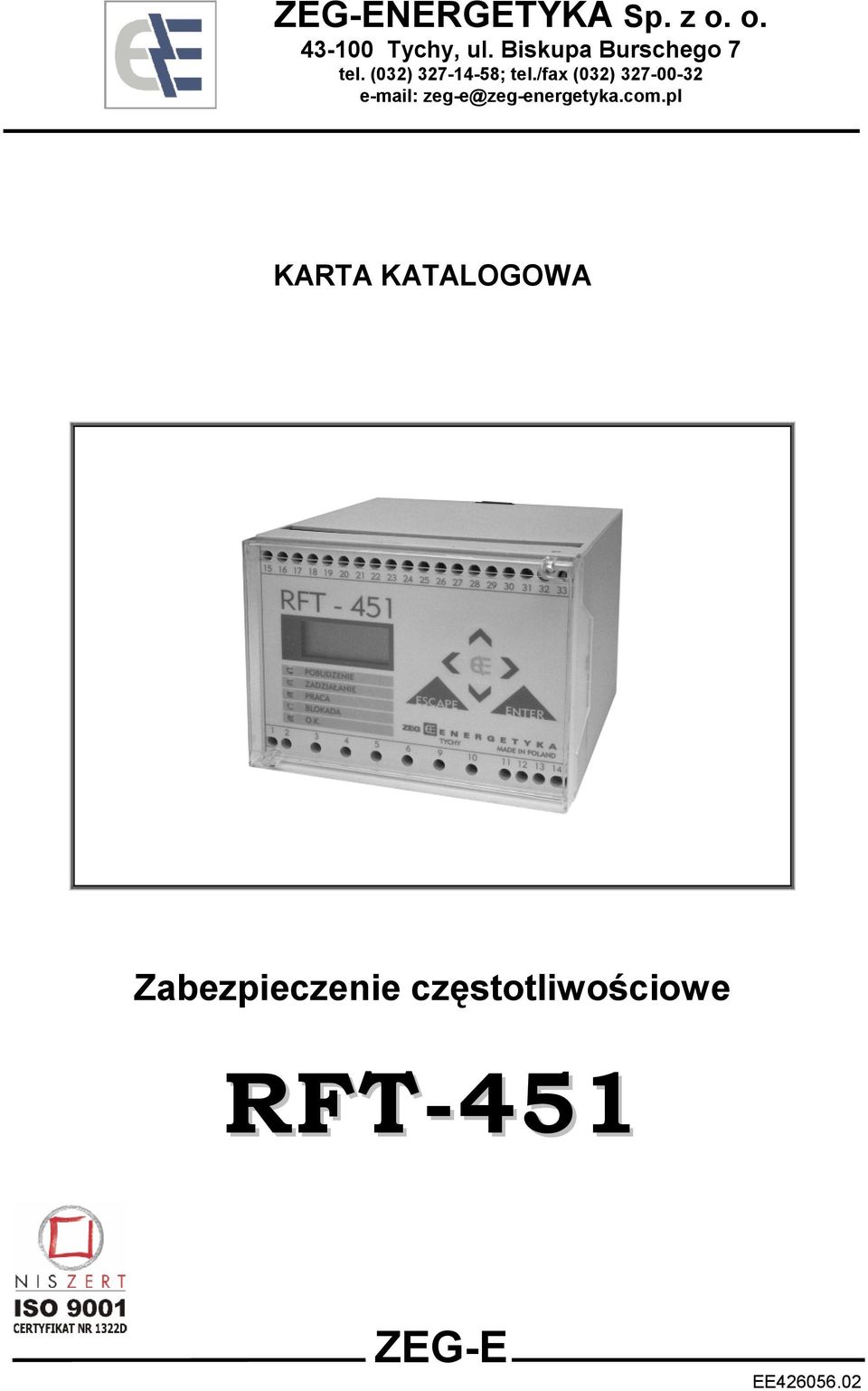 /fax (032) 327-00-32 e-mail: zeg-e@zeg-energetyka.