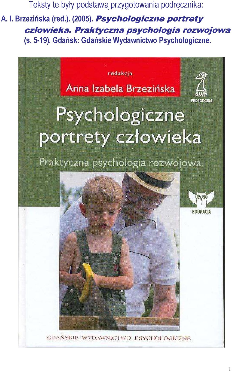 Psychologiczne portrety człowieka.