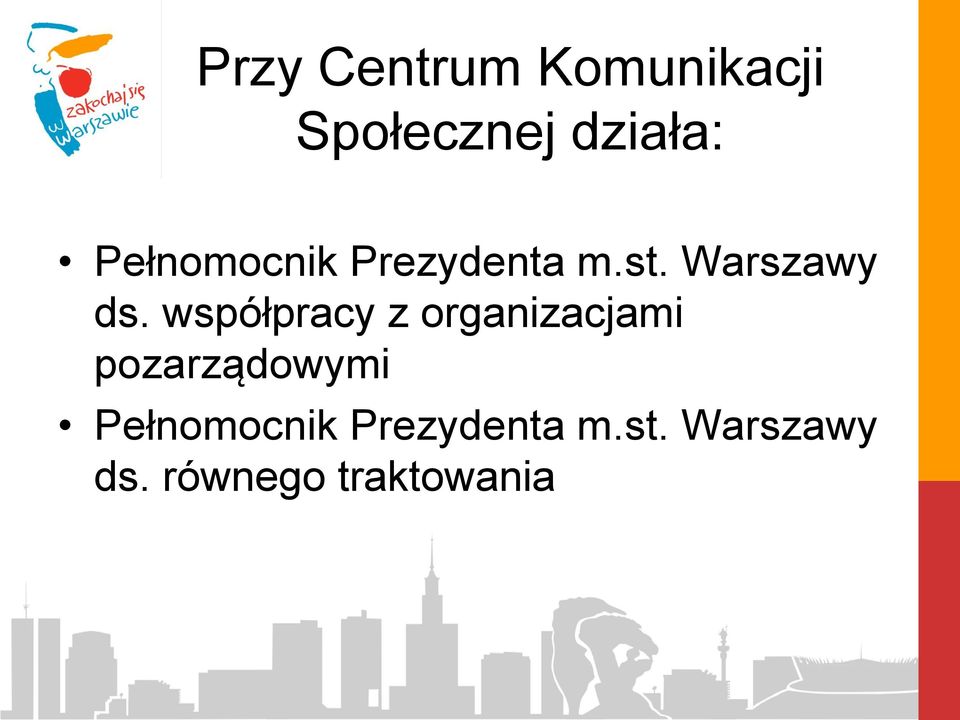 współpracy z organizacjami pozarządowymi 