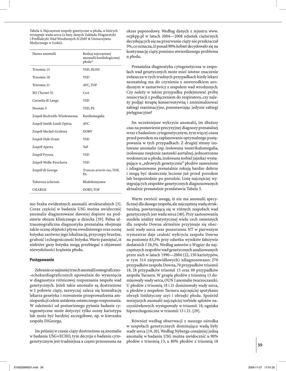 Zespół Frynsa Zespół Wolfa-Firschorn Zespół di Georga Tuberous sclerosis CHARGE mo braku ewidentnych anomalii strukturalnych [5].