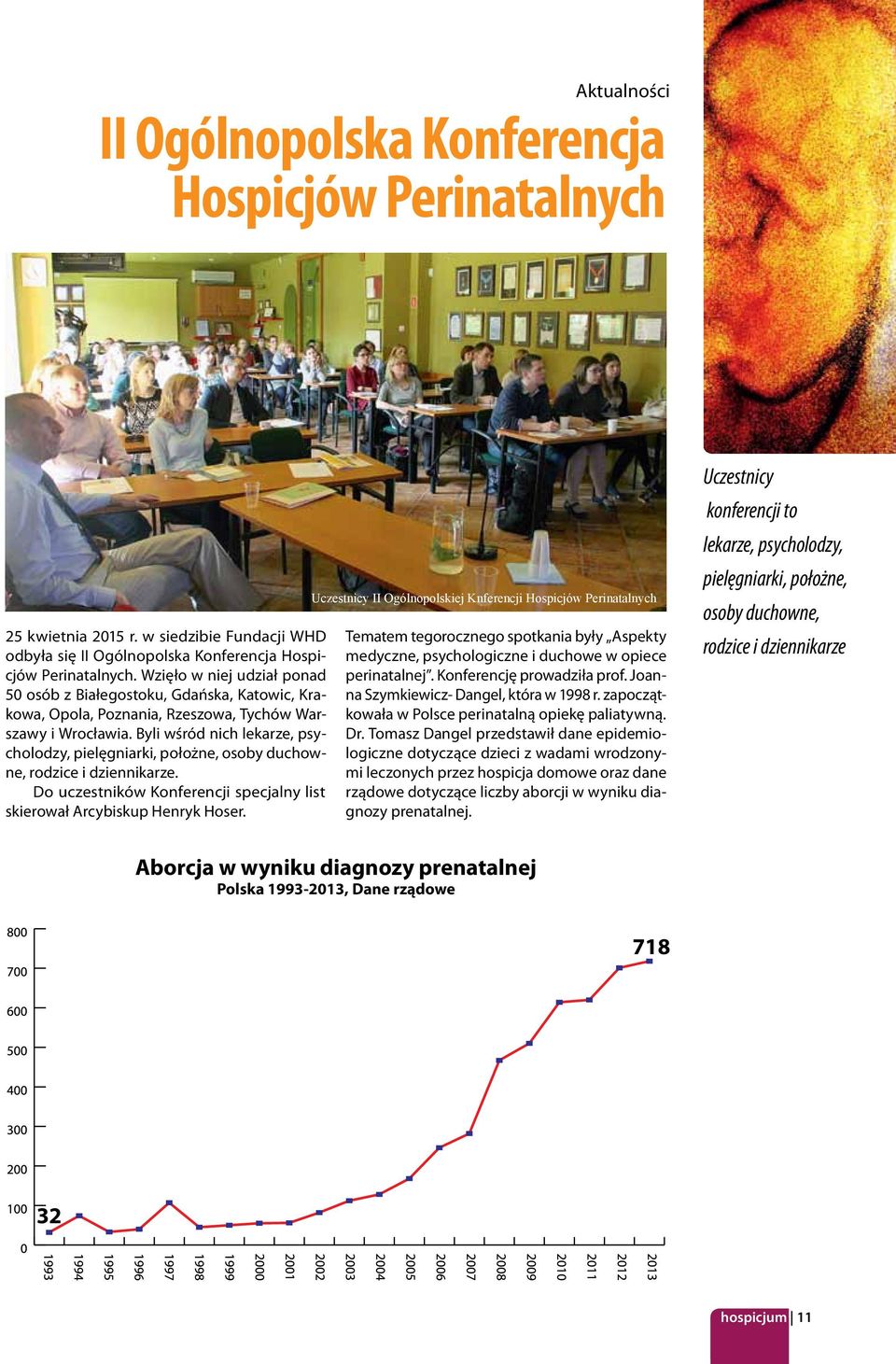 Byli wśród nich lekarze, psycholodzy, pielęgniarki, położne, osoby duchowne, rodzice i dziennikarze. Do uczestników Konferencji specjalny list skierował Arcybiskup Henryk Hoser.