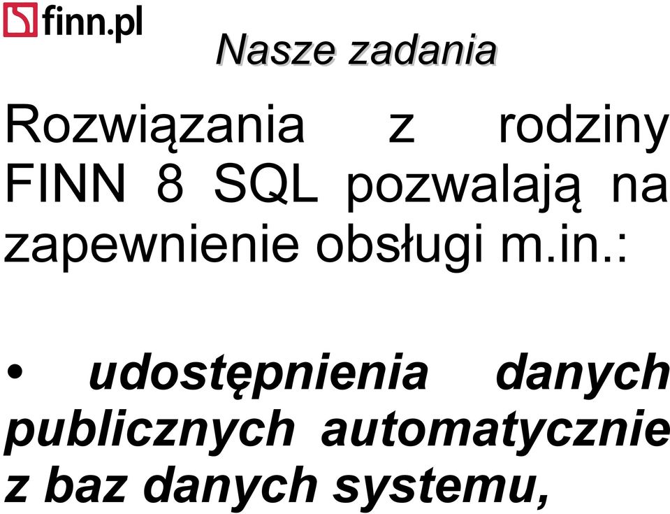 obsługi m.in.