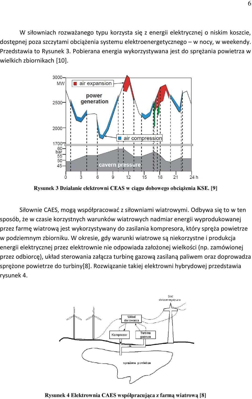 [9] Siłownie CAES, mogą współpracować z siłowniami wiatrowymi.