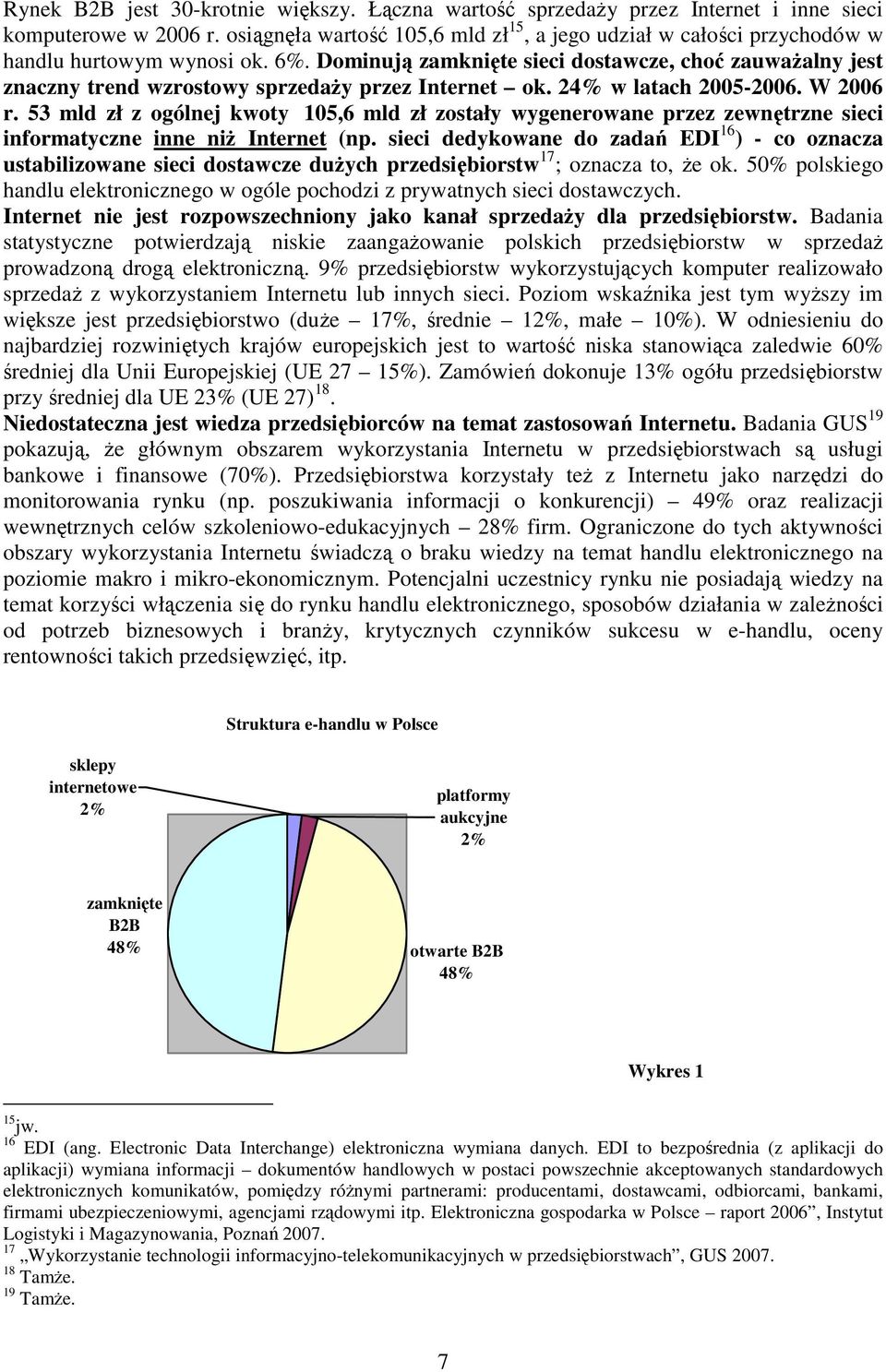 Dominują zamknięte sieci dostawcze, choć zauwaŝalny jest znaczny trend wzrostowy sprzedaŝy przez Internet ok. 24% w latach 2005-2006. W 2006 r.