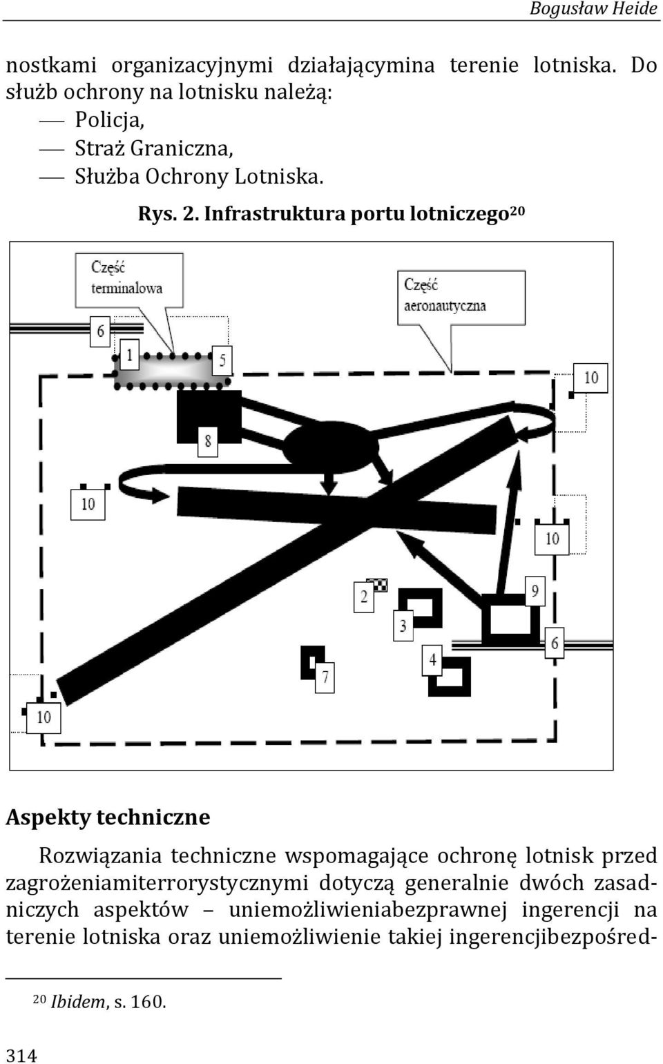 Infrastruktura portu lotniczego 20 Aspekty techniczne Rozwiązania techniczne wspomagające ochronę lotnisk przed