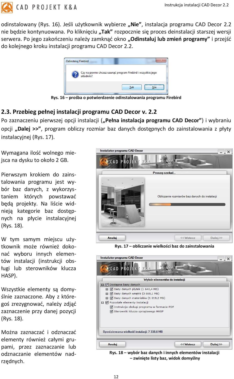 3. Przebieg pełnej instalacji programu CAD Decor v. 2.