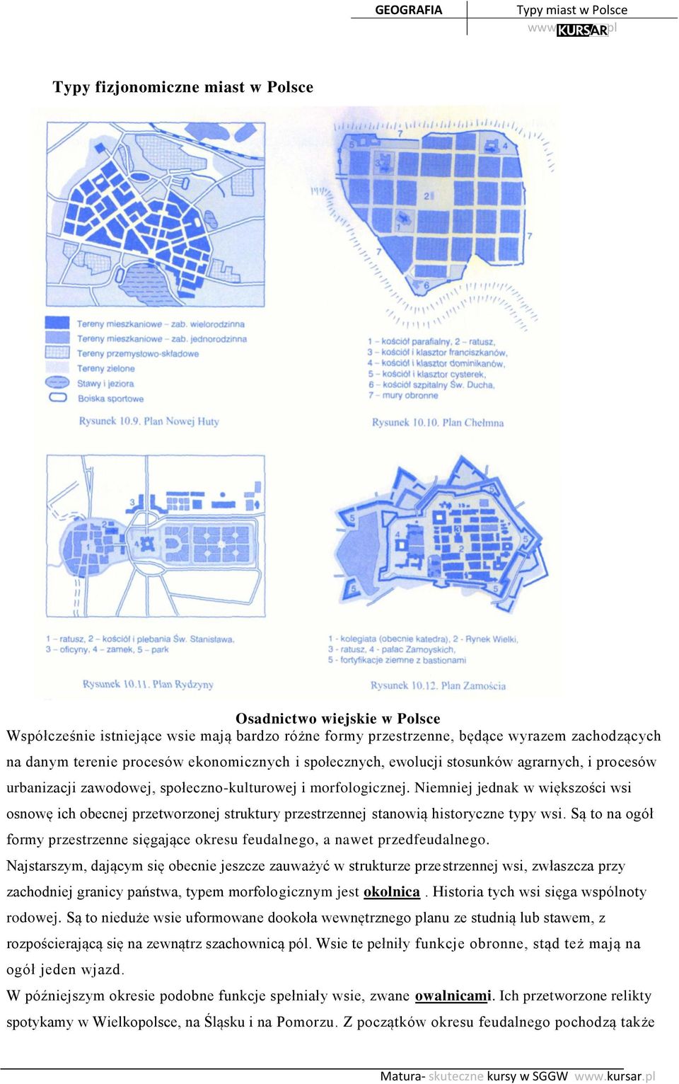 Niemniej jednak w większości wsi osnowę ich obecnej przetworzonej struktury przestrzennej stanowią historyczne typy wsi.