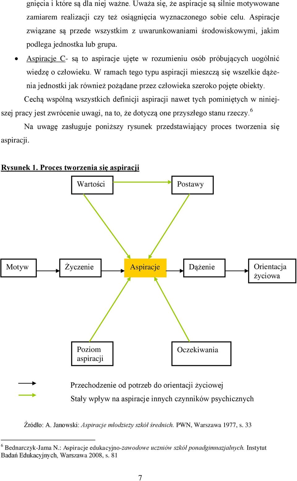 Aspiracje C- są to aspiracje ujęte w rozumieniu osób próbujących uogólnić wiedzę o człowieku.