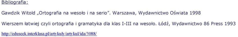 ortografia i gramatyka dla klas I-III na wesoło.