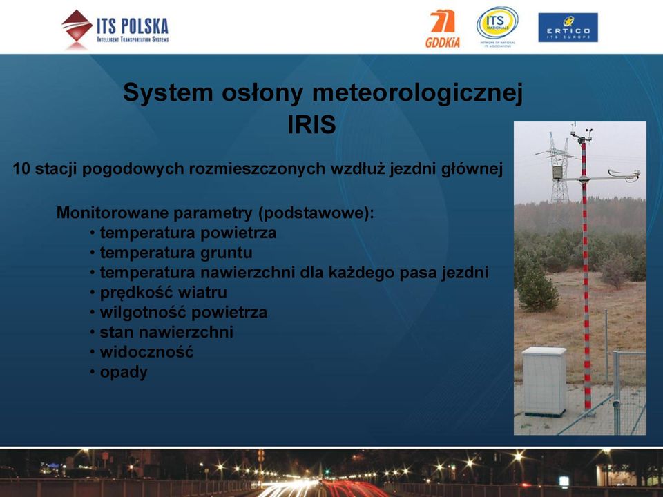 powietrza temperatura gruntu temperatura nawierzchni dla każdego pasa