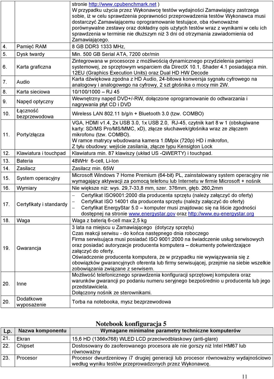 testujące, oba równoważne porównywalne zestawy oraz dokładny opis użytych testów wraz z wynikami w celu ich sprawdzenia w terminie nie dłuższym niż 3 dni od otrzymania zawiadomienia od Zamawiającego.