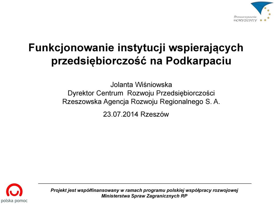 Przedsiębiorczości Rzeszowska Agencja Rozwoju Regionalnego S. A. 23.