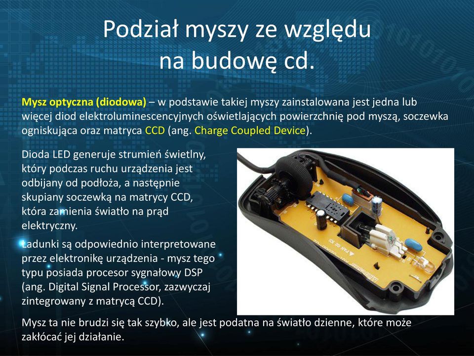 matryca CCD (ang. Charge Coupled Device).