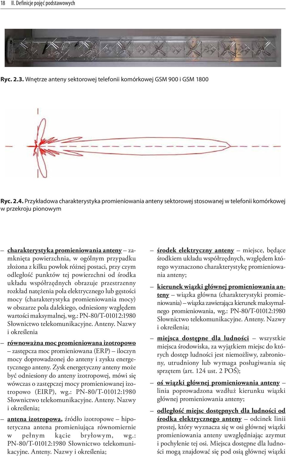 złożona z kilku powłok różnej postaci, przy czym odległość punktów tej powierzchni od środka układu współrzędnych obrazuje przestrzenny rozkład natężenia pola elektrycznego lub gęstości mocy