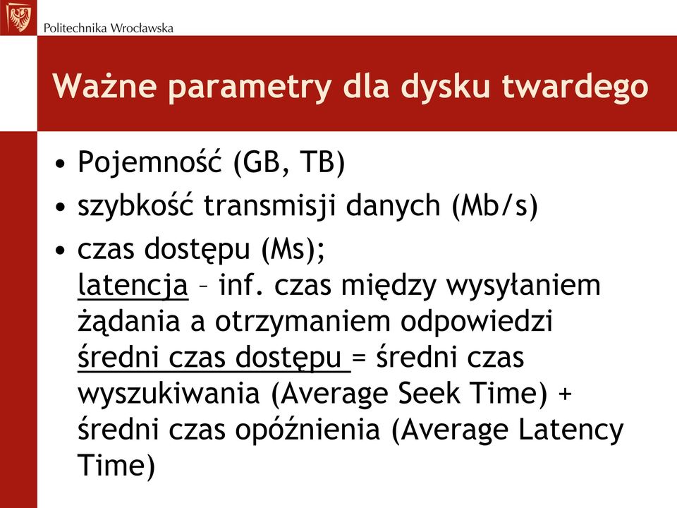 czas między wysyłaniem żądania a otrzymaniem odpowiedzi średni czas