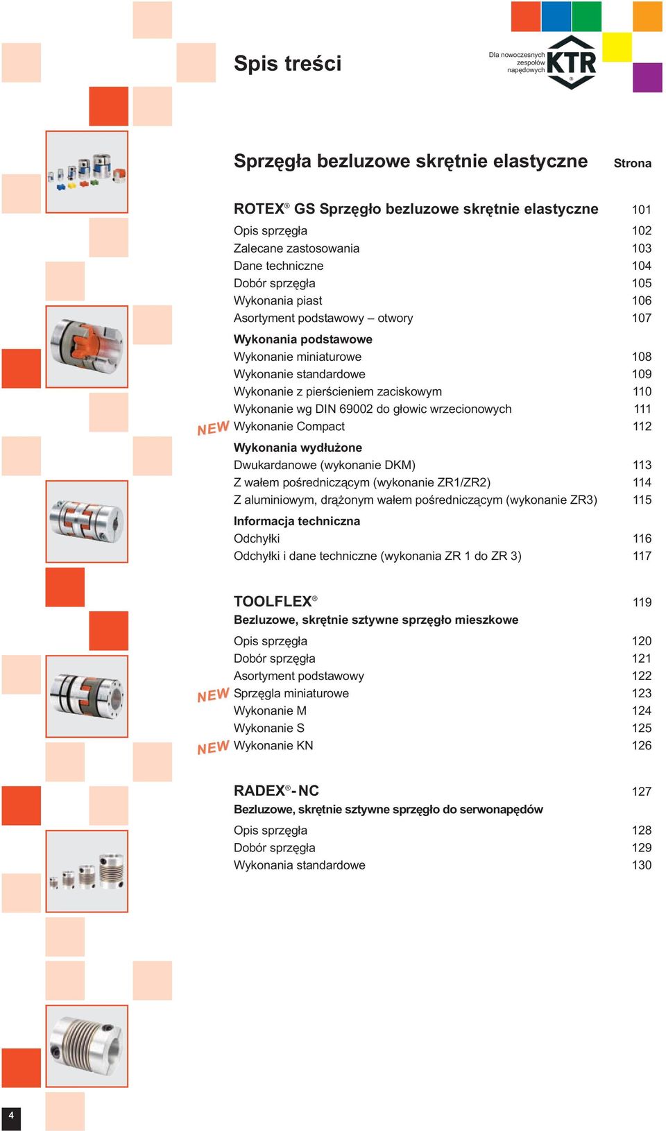 głowic wrzecionowych 111 Wykonanie Compact 112 Wykonania wydłużone Dwukardanowe (wykonanie DKM) 113 Z wałem pośredniczącym (wykonanie ZR1/ZR2) 114 Z aluminiowym, drążonym wałem pośredniczącym