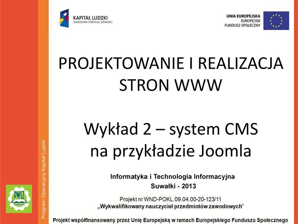 przykładzie Joomla Informatyka i