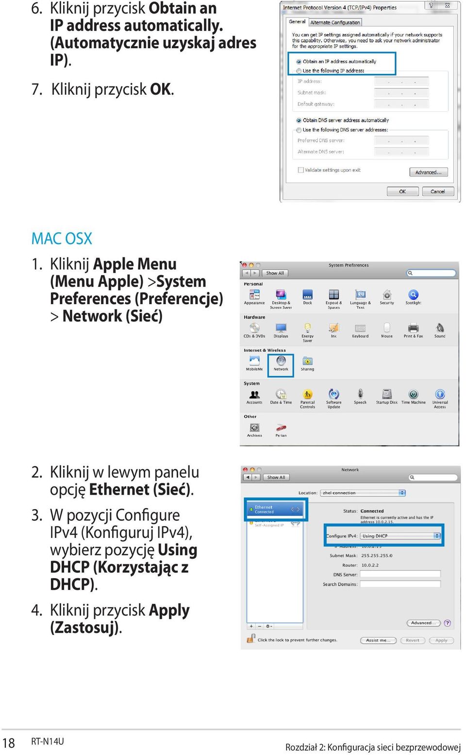 Kliknij Apple Menu (Menu Apple) >System Preferences (Preferencje) > Network (Sieć) 2.