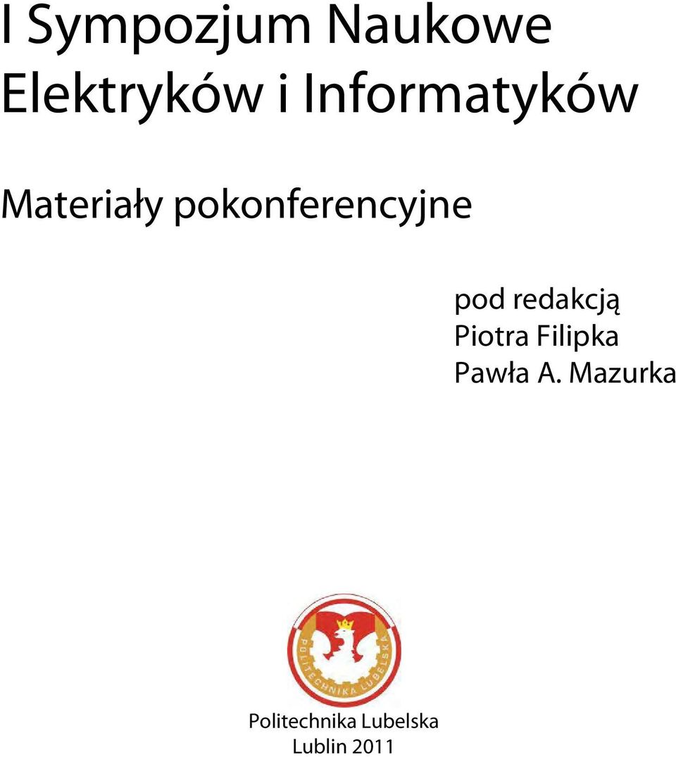 pokonferencyjne pod redakcją Piotra