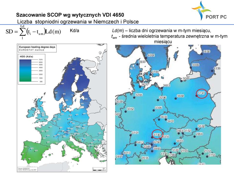 m) i am Kd/a Ld(m) liczba dni ogrzewania w m-tym