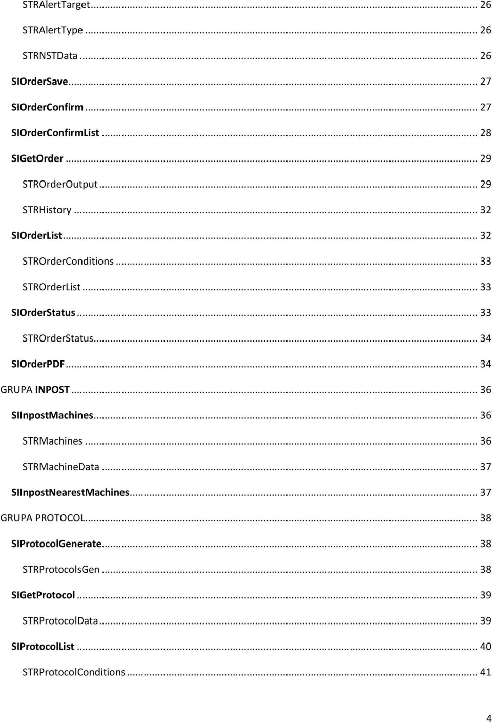 .. 34 SIOrderPDF... 34 GRUPA INPOST... 36 SIInpostMachines... 36 STRMachines... 36 STRMachineData... 37 SIInpostNearestMachines.