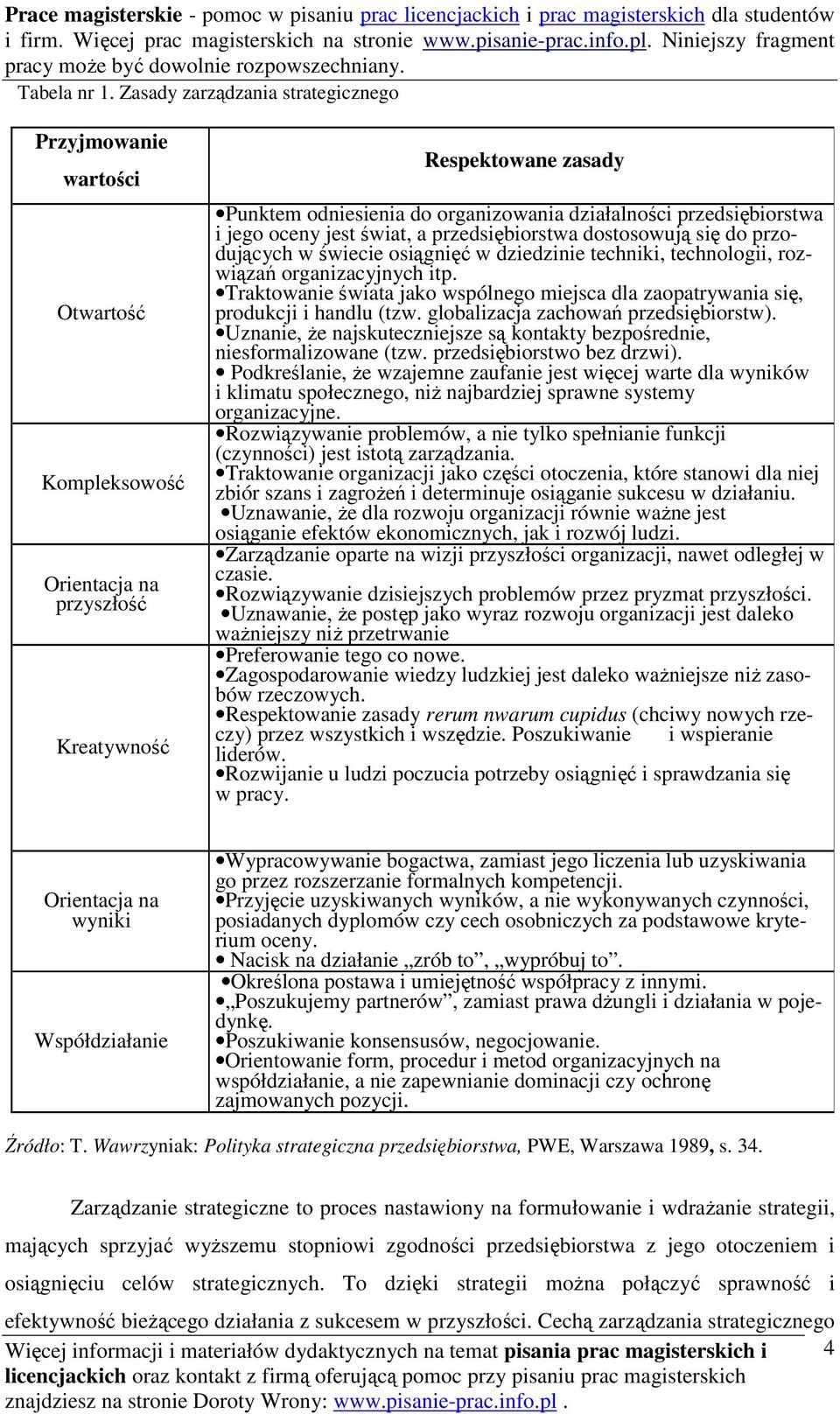 przedsiębiorstwa i jego oceny jest świat, a przedsiębiorstwa dostosowują się do przodujących w świecie osiągnięć w dziedzinie techniki, technologii, rozwiązań organizacyjnych itp.