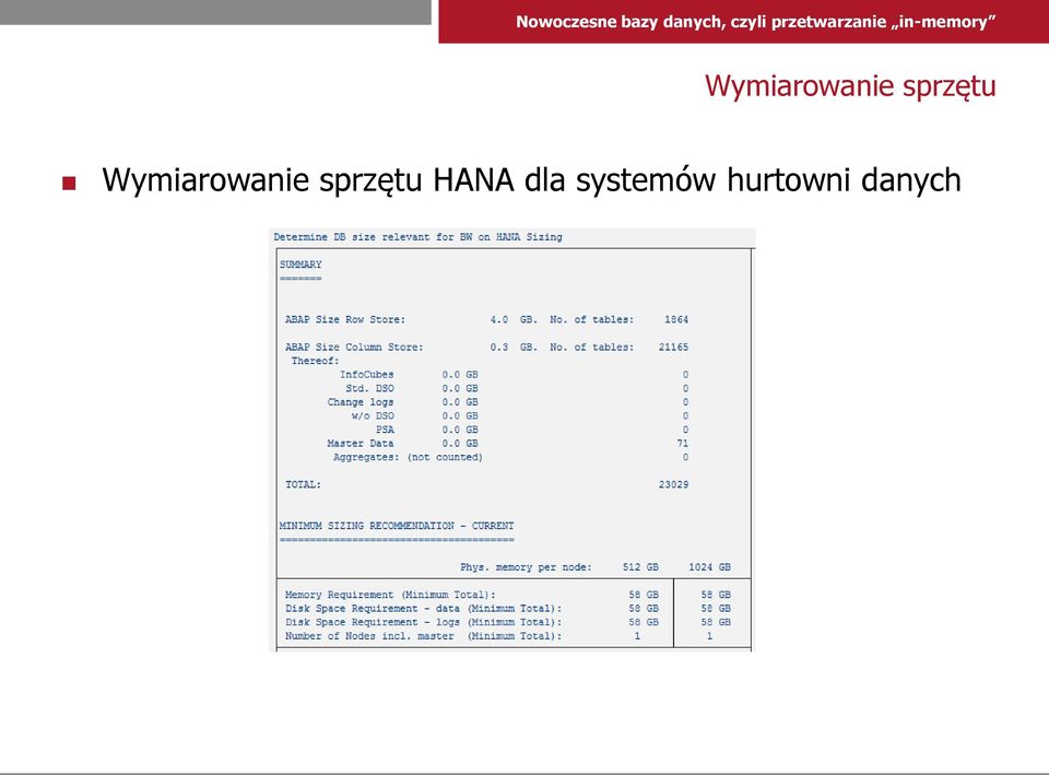 HANA dla systemów