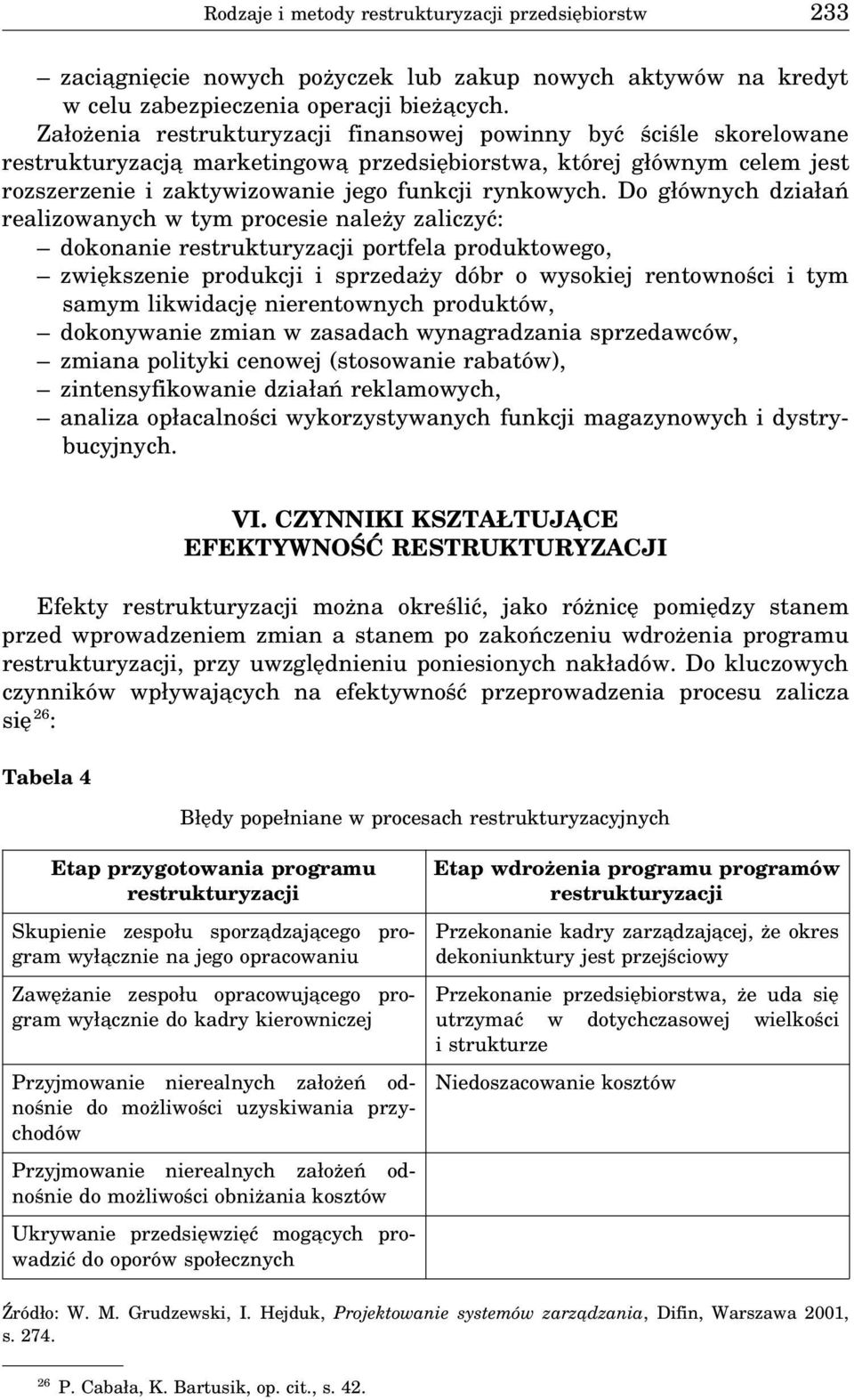 Do głównych działań realizowanych w tym procesie należy zaliczyć: dokonanie restrukturyzacji portfela produktowego, zwiększenie produkcji i sprzedaży dóbr o wysokiej rentowności i tym samym