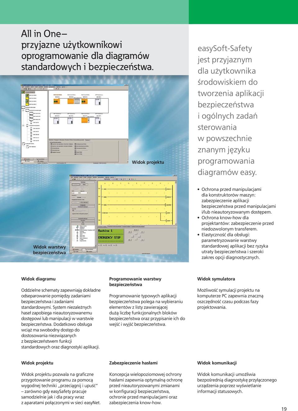 Widok warstwy bezpieczeństwa Ochrona przed manipulacjami dla konstruktorów maszyn: zabezpieczenie aplikacji bezpieczeństwa przed manipulacjami i/lub nieautoryzowanym dostępem.