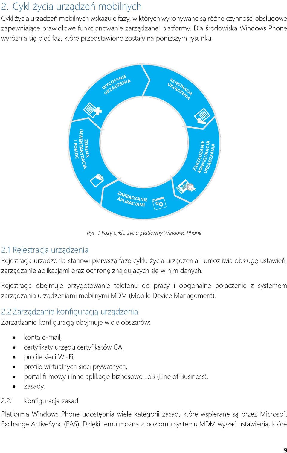 1 Rejestracja urządzenia Rejestracja urządzenia stanowi pierwszą fazę cyklu życia urządzenia i umożliwia obsługę ustawień, zarządzanie aplikacjami oraz ochronę znajdujących się w nim danych.