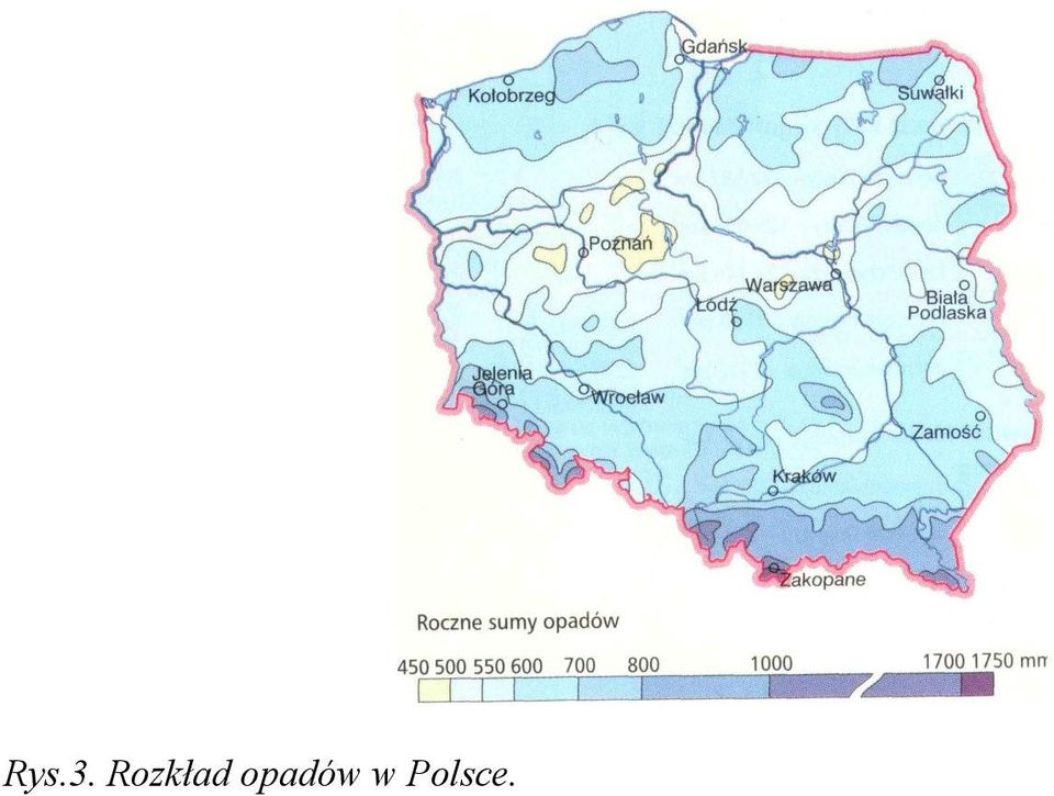 opadów w