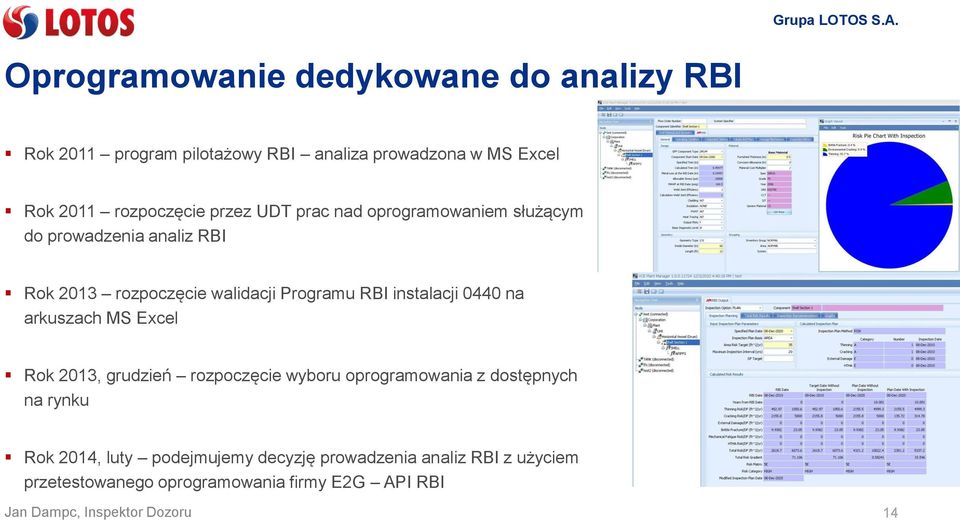 Programu RBI instalacji 0440 na arkuszach MS Excel Rok 2013, grudzień rozpoczęcie wyboru oprogramowania z dostępnych