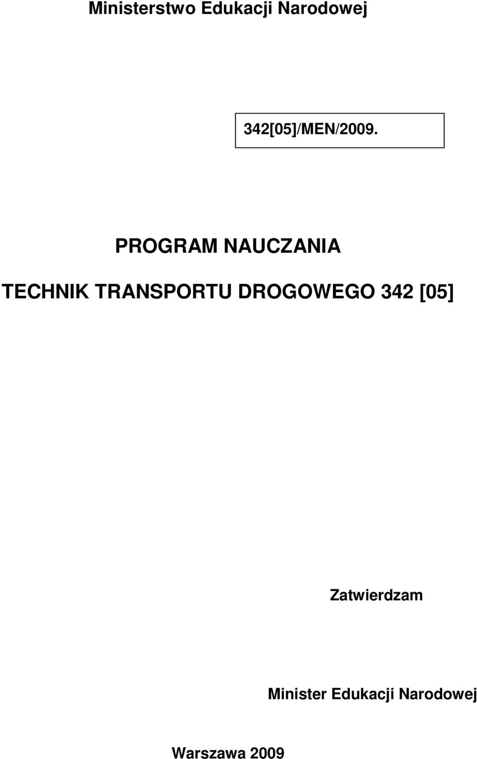 PROGRAM NAUCZANIA TECHNIK TRANSPORTU