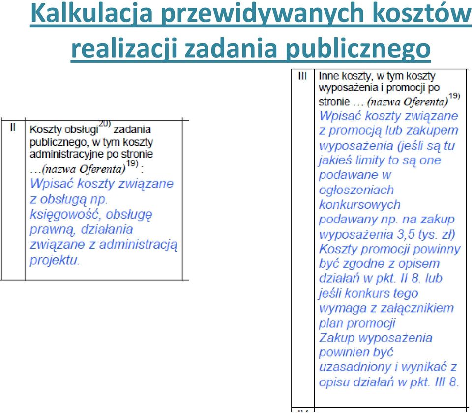 kosztów