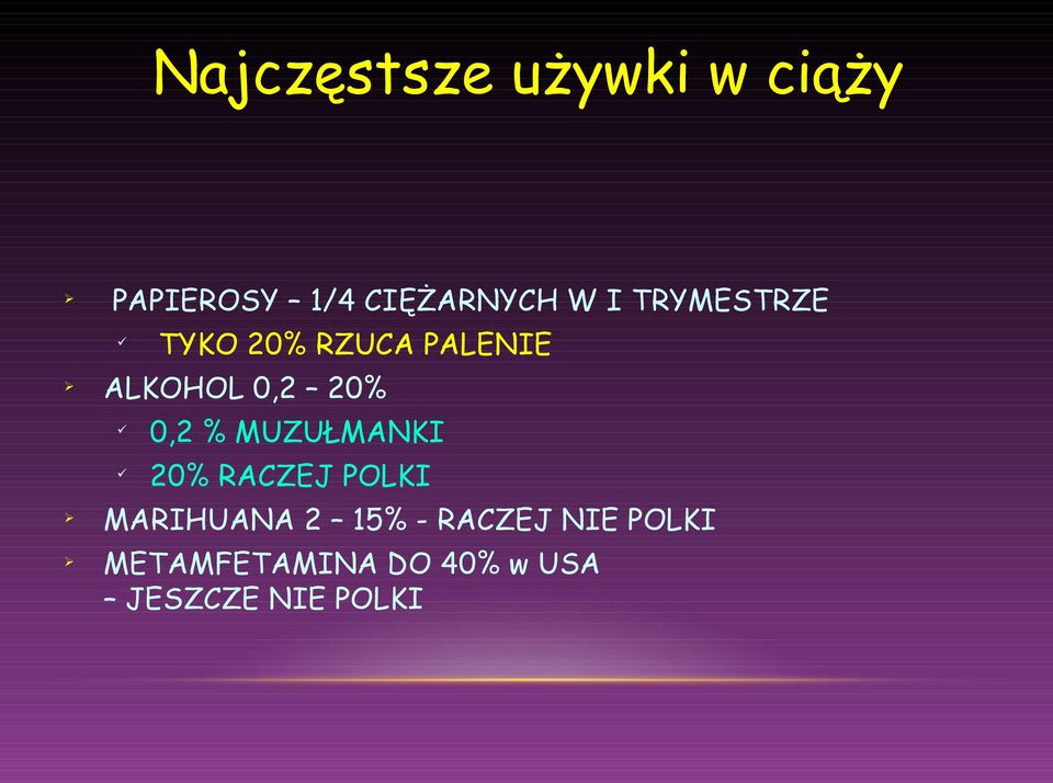 0,2 % MUZUŁMANKI 20% RACZEJ POLKI MARIHUANA 2 15% -