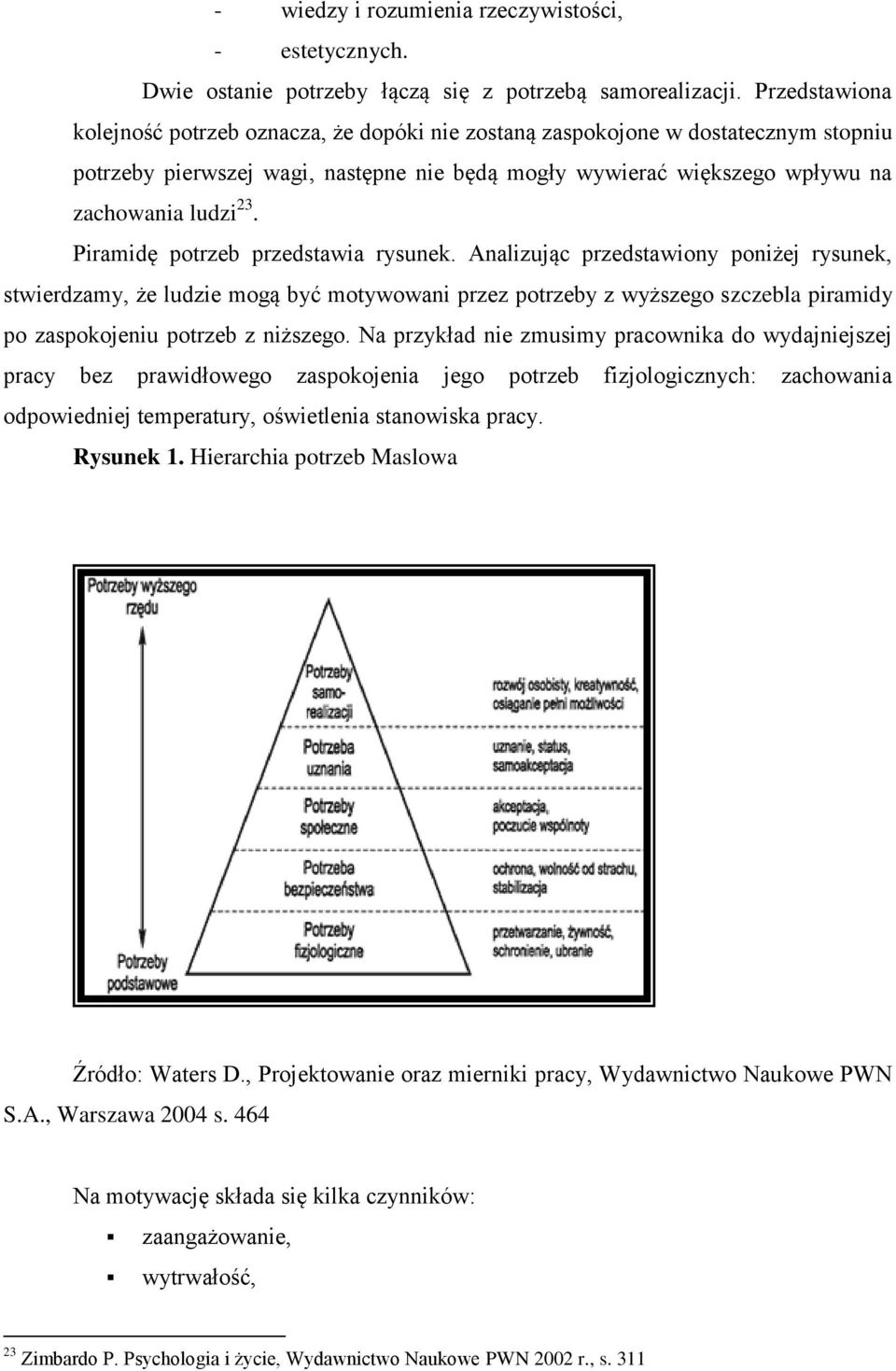 Piramidę potrzeb przedstawia rysunek.