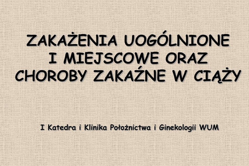 ZAKAŹNE W CIĄŻY I Katedra i