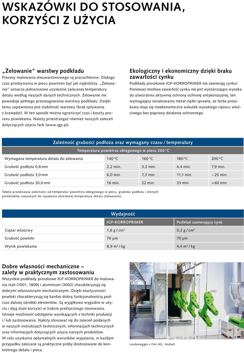 Dzięki temu zapewniona jest stabilność warstwy (brak spływania z krawędzi). W ten sposób można ograniczyć czas i koszty procesu powlekania.