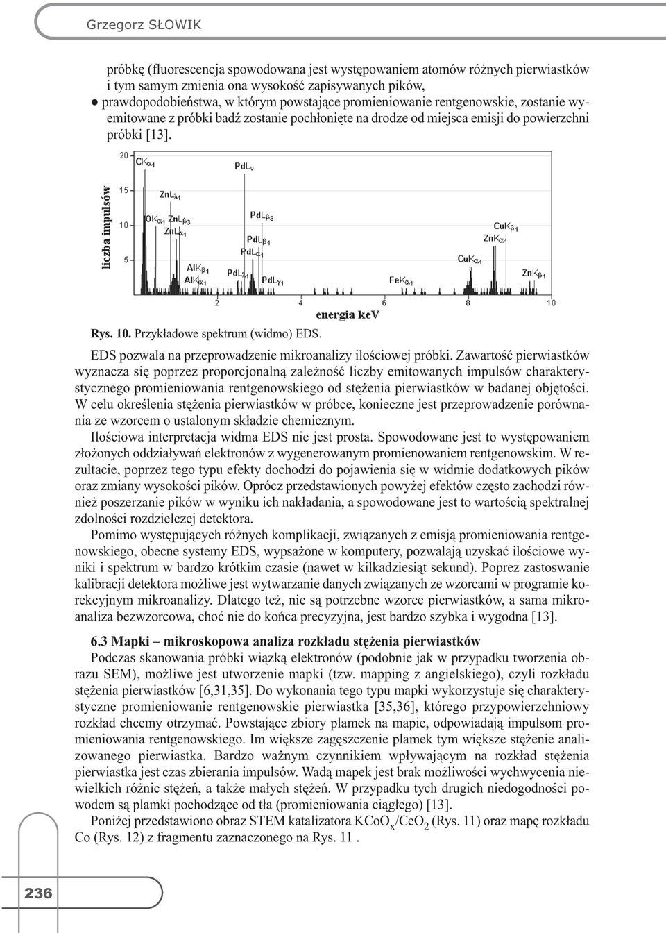 EDS pozwala na przeprowadzenie mikroanalizy ilościowej próbki.