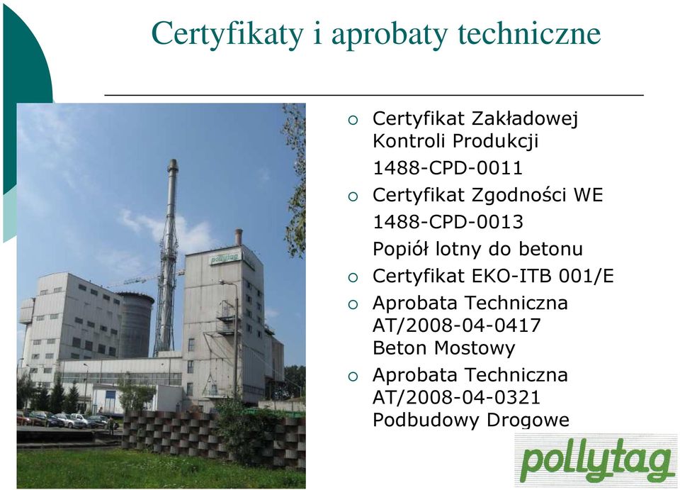 lotny do betonu Certyfikat EKO-ITB 001/E Aprobata Techniczna