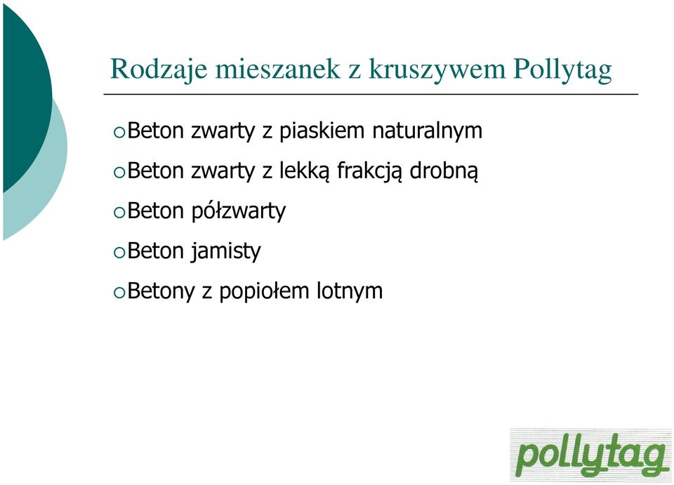 zwarty z lekką frakcją drobną Beton