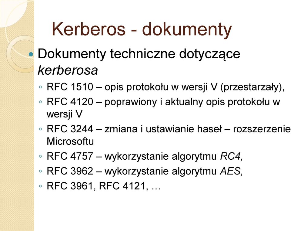 protokołu w wersji V RFC 3244 zmiana i ustawianie haseł rozszerzenie Microsoftu