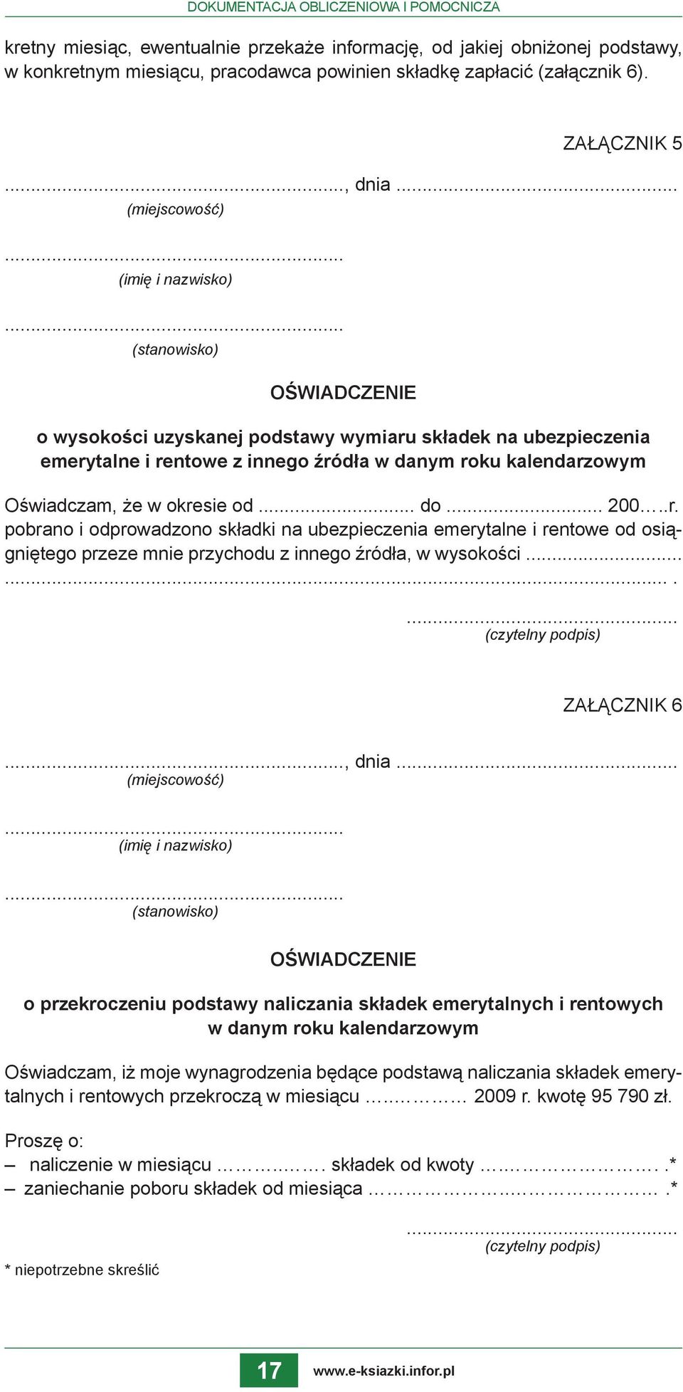 .. (stanowisko) OŚWIADCZENIE o wysokości uzyskanej podstawy wymiaru