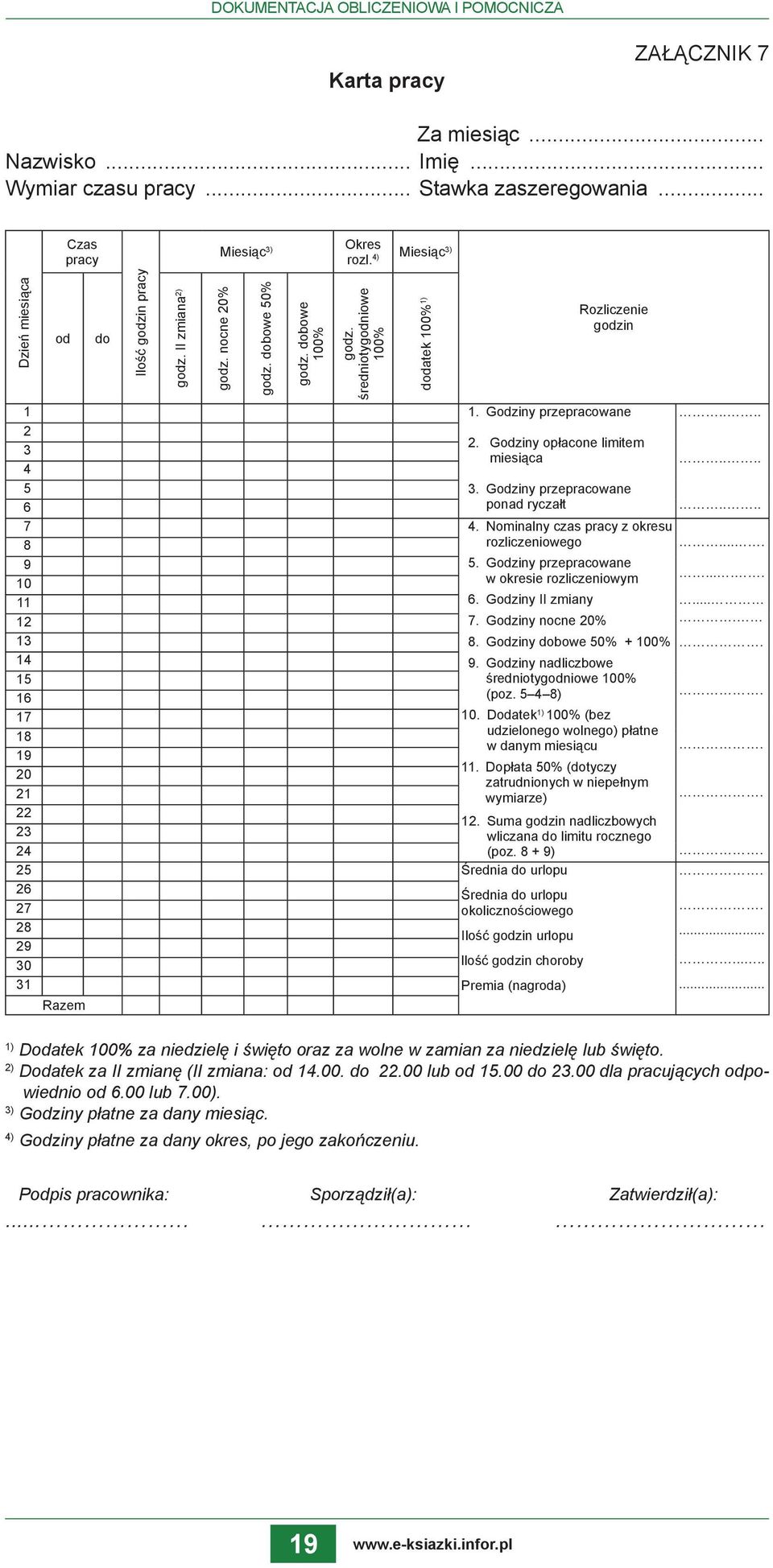 Godziny opłacone limitem 3 miesiąca.... 4 5 3. Godziny przepracowane 6 ponad ryczałt.... 7 4. nominalny czas pracy z okresu 8 rozliczeniowego.... 9 5. Godziny przepracowane w okresie rozliczeniowym.