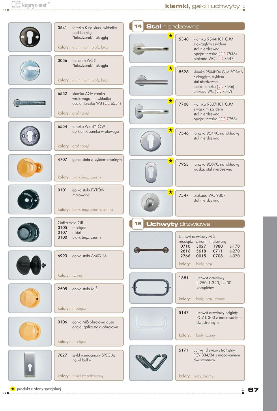 nierdzewna 7546) blokada WC ( 7547) 7708 klamka 9507H01 GJM z wąskim szyldem stal nierdzewna 7953) 7546 tarczka 9544C na stal nierdzewna kolory: grafit antyk 4707 gałka stała z szyldem owalnym 7953