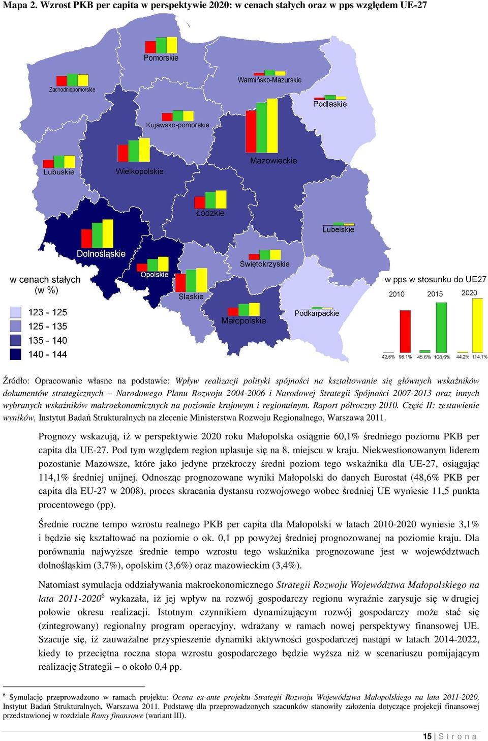 wskaźników dokumentów strategicznych Narodowego Planu Rozwoju 2004-2006 i Narodowej Strategii Spójności 2007-2013 oraz innych wybranych wskaźników makroekonomicznych na poziomie krajowym i