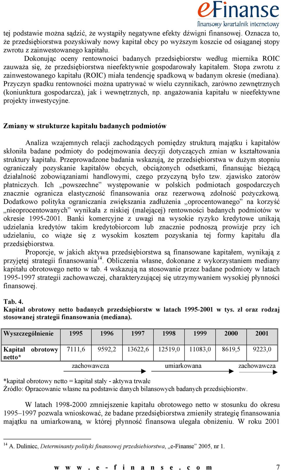 Dokonując oceny rentowności badanych przedsiębiorstw według miernika ROIC zauważa się, że przedsiębiorstwa nieefektywnie gospodarowały kapitałem.