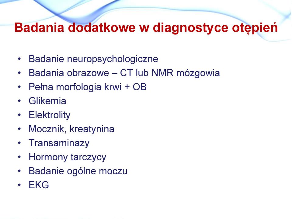 Pełna morfologia krwi + OB Glikemia Elektrolity Mocznik,