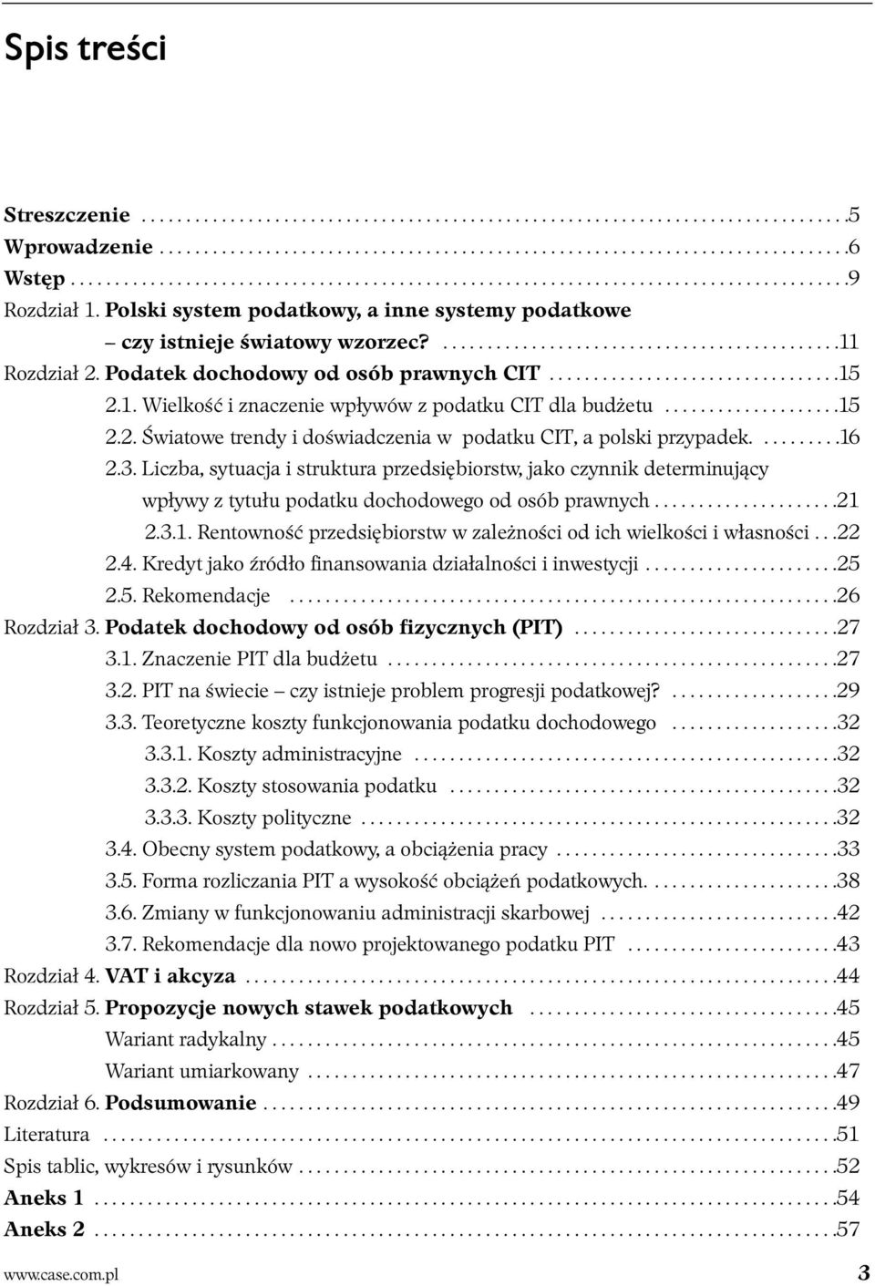 Podatek dochodowy od osób prawnych CIT.................................15 2.1. Wielkość i znaczenie wpływów z podatku CIT dla budżetu....................15 2.2. Światowe trendy i doświadczenia w podatku CIT, a polski przypadek.